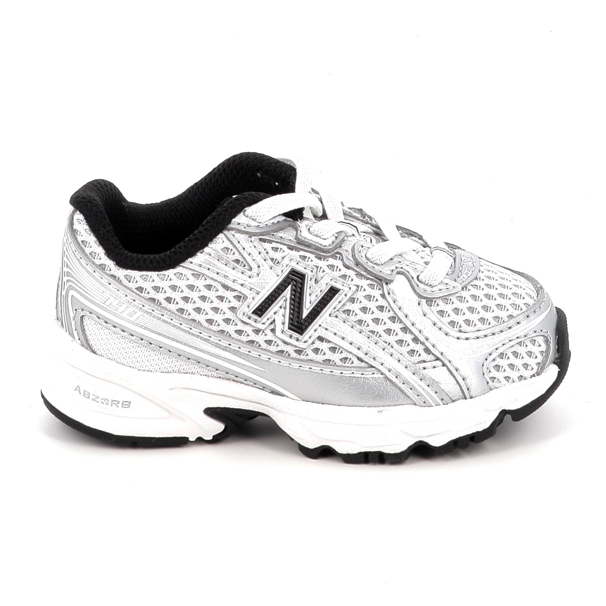 Παιδικό Αθλητικό Παπούτσι New Balance 740 Bungee Lace Χρώματος Ασημί IZ740NW