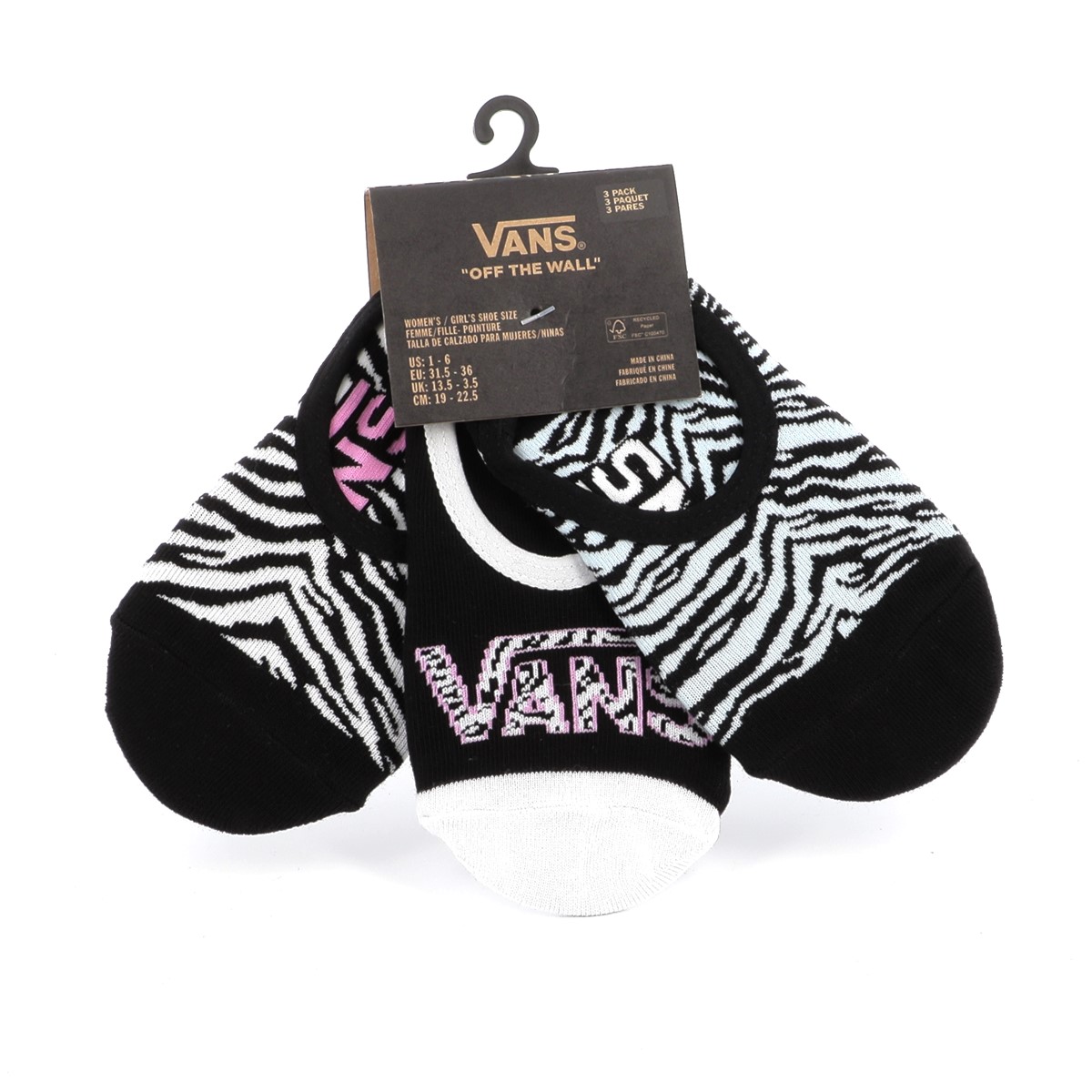 Παιδικές Κάλτσες για Κορίτσι Vans Χρώματος Μαύρο Animal VN0007AXBR51 3 Ζευγάρια