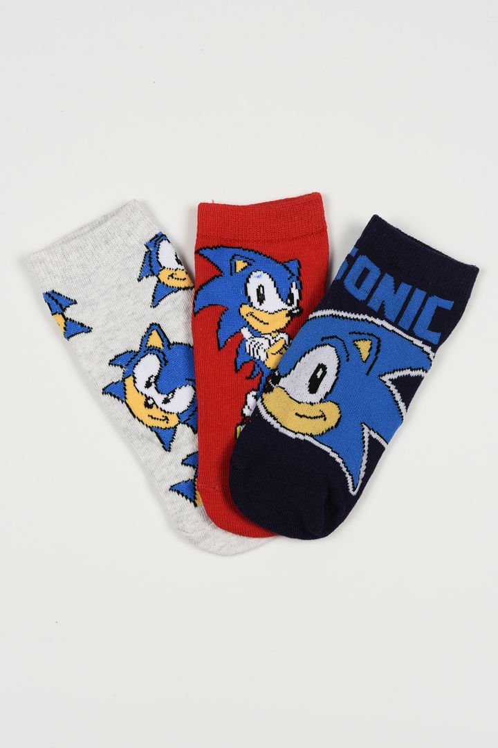 Παιδικές Κάλτσες για Αγόρι Disney Sonic Χρώματος Πολύχρωμo EZO6037.PACK2