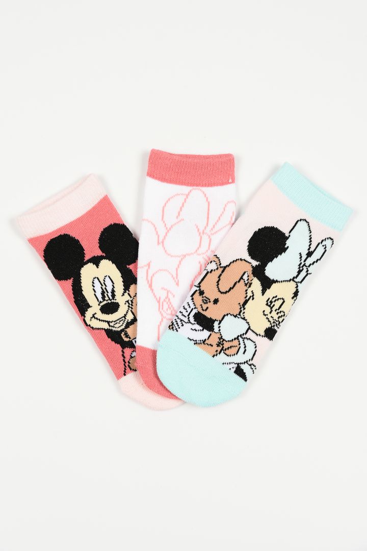 Παιδικές Κάλτσες για Κορίτσι Disney Minnie Mouse Χρώματος Πολύχρωμo EZO6023.PACK1