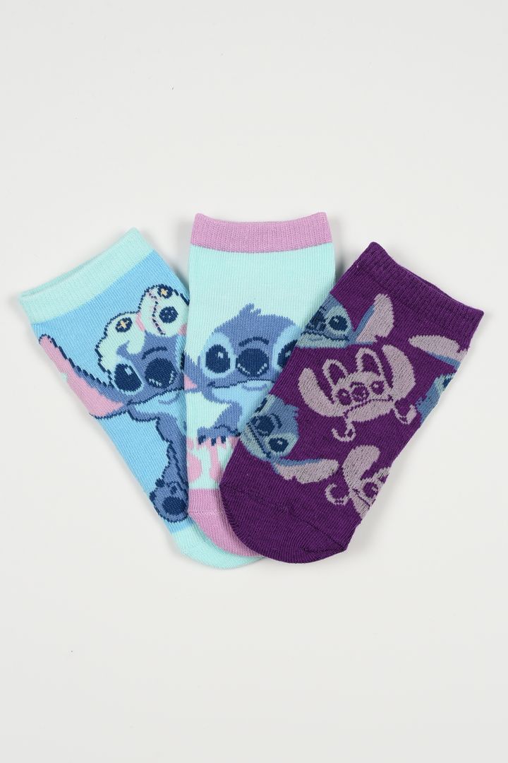Παιδικές Κάλτσες για Κορίτσι Disney Stitch Χρώματος Πολύχρωμo EZO6019.PACK1
