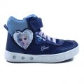 Children's Sports Boot for Girls Geox With Lights Color Blue J028WD 011AJ C4215