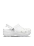 Γυναικείο Σαμπό Crocs Classic Platform Clog W Ανατομικό Χρώματος Λευκό 206750-100