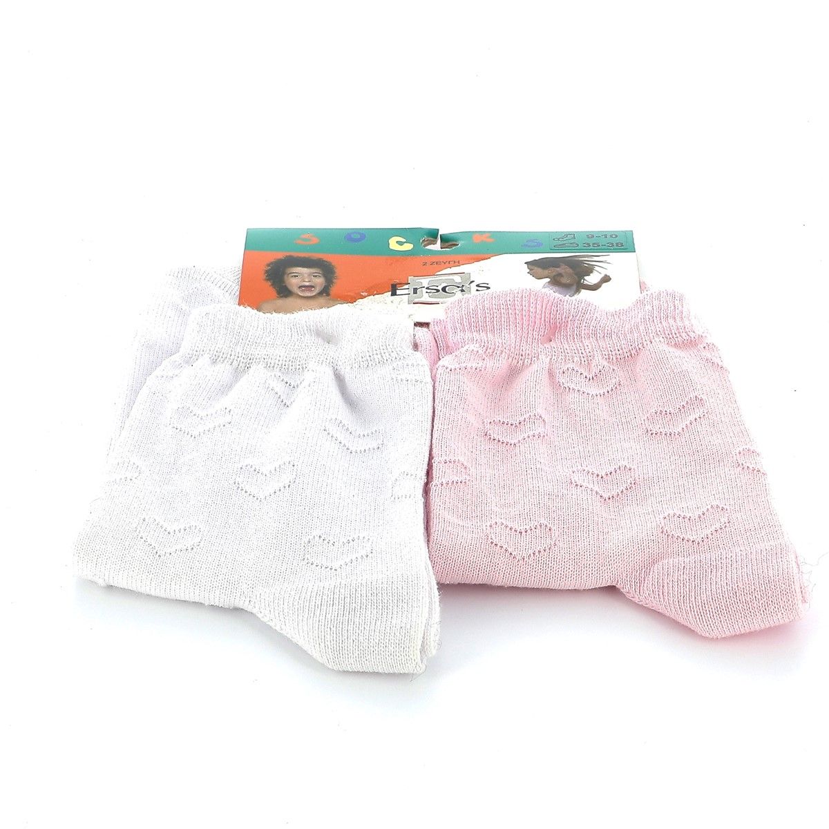 Παιδικό Καλτσάκι για Κορίτσι Ersa Χρώματος Λευκό - Ροζ 20191