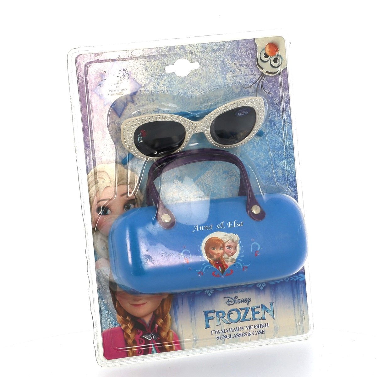 Παιδικά Γυαλιά Ηλιού για  Κορίτσι Uv400+θηκη Σετ Frozen Sisters Χρώματος Μπλε D98097-1
