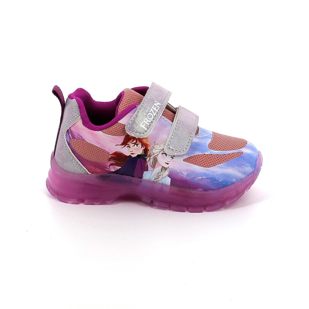 Παιδικό Αθλητικό Παπούτσι για Κορίτσι Frozen με Φωτάκια Χρώματος Λιλά FZ011615
