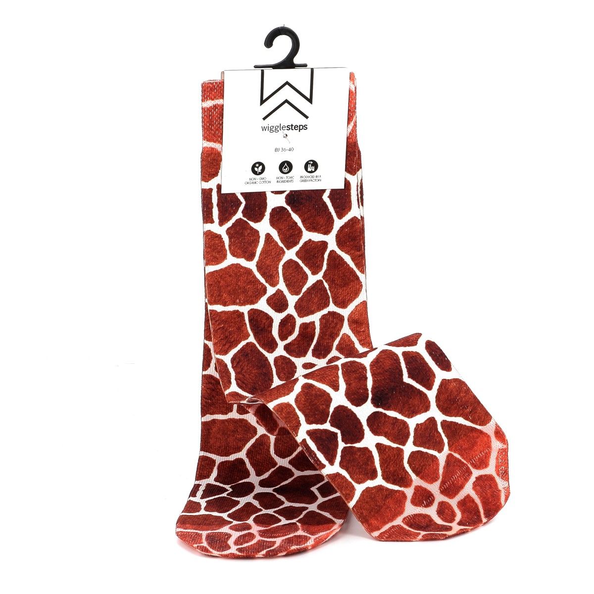 Γυναικείες Κάλτσες Wigglesteps Χρώματος Καφέ GIRAFFE PRINT