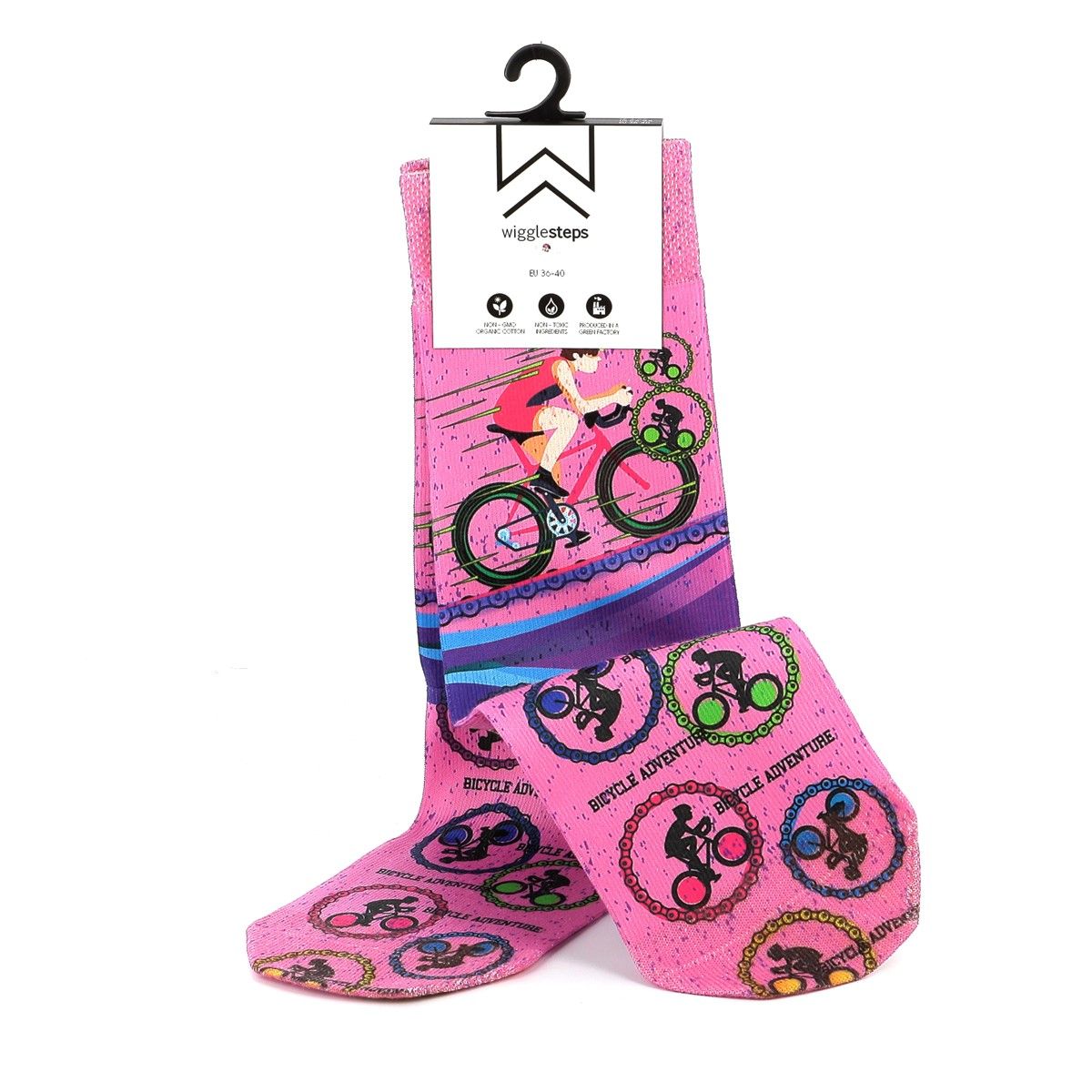 Γυναικείες Κάλτσες Wigglesteps Χρώματος Μωβ CYCLING TOUR