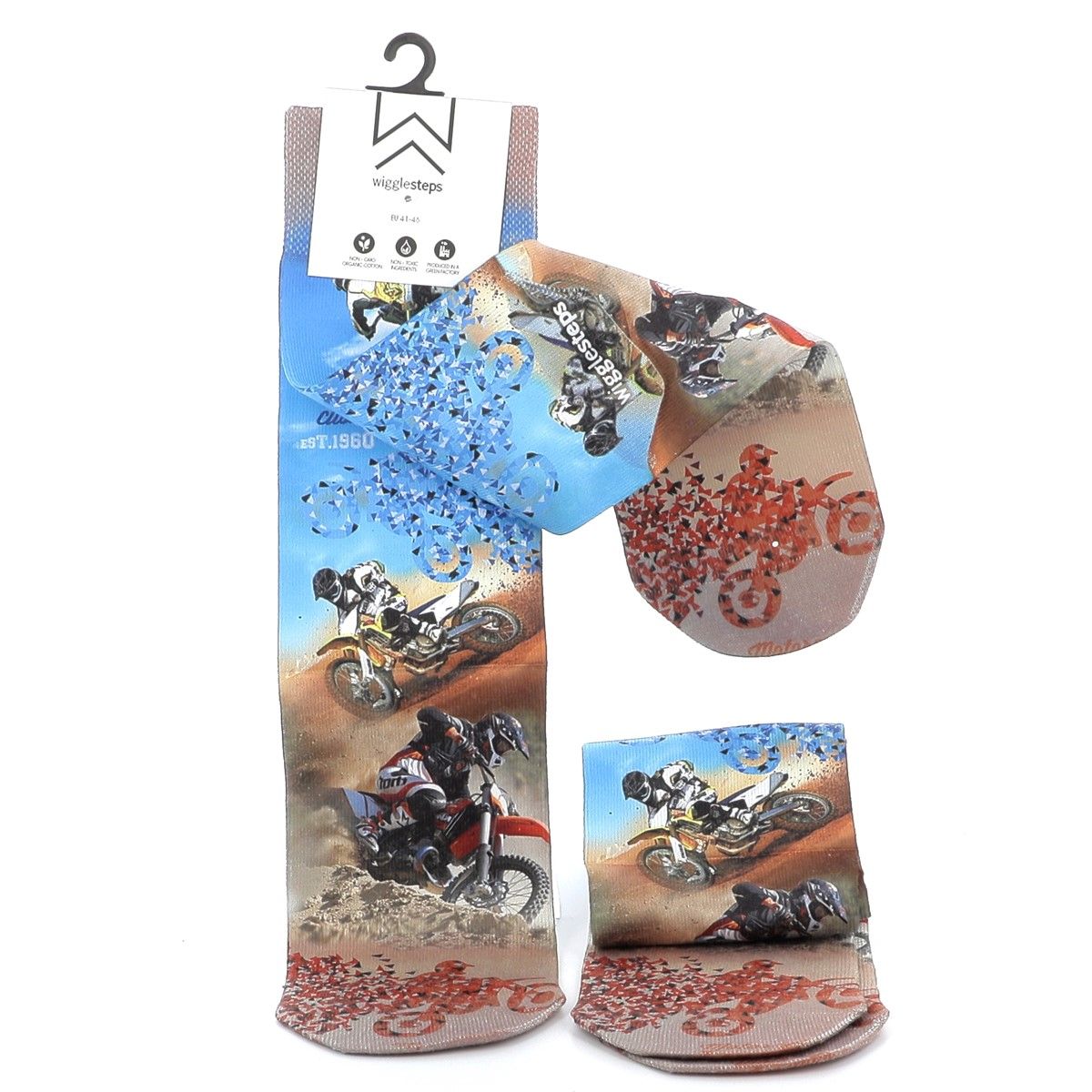 Ανδρικές Κάλτσες Wigglesteps Πολύχρωμες MOTORCYCLE.