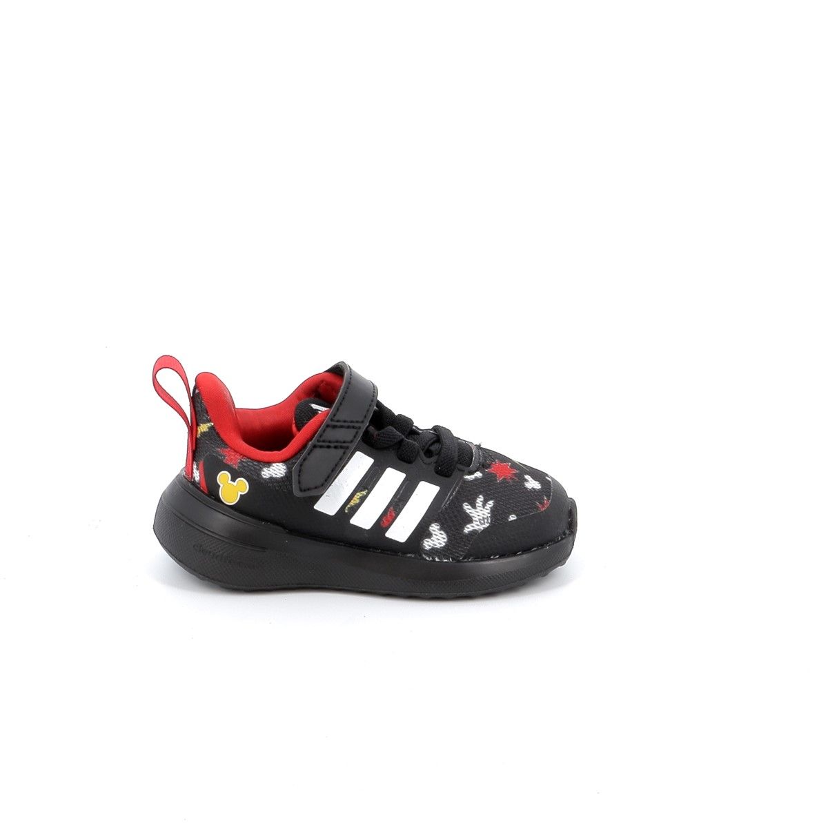Παιδικό Αθλητικό Παπούτσι για Αγόρι Adidas X Disney Fortarun 2.0 Mickey Cloudfoam Sport Running Elastic Lace Top Strap Shoes Χρώματος Μαύρο HP8994