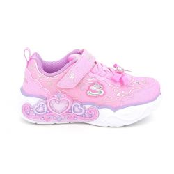 Παιδικό Αθλητικό Παπούτσι για Κορίτσι Skechers Lil Princess Steps με Φωτάκια On/Off Χρώματος Ροζ 303732LC-PNK