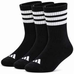 Παιδικές Κάλτσες για Αγόρι Adidas Kids Cushioned Crew Socks Χρώματος Μαύρο KD1719