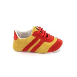 Hug Shoe for Boy Aba Leather Color Red SPORT CALCIO