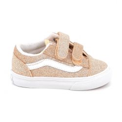 Παιδικό Χαμηλό Casual για Κορίτσι Vans Old Skool V Χρώματος Χρυσό Glitter VN000VAYFL1