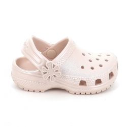 Παιδικό Σαμπό για Κορίτσι Crocs Classic Pearl Shine Clog T Ανατομικό Χρώματος Ροζ 212815-6UR