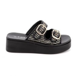 Γυναικείο Mule B-Soft Χρώματος Μαύρο 218-825