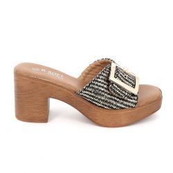 Γυναικείο Mule B-Soft Χρώματος Μαύρο 2367-825