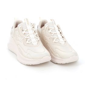 Γυναικείο Αθλητικό Παπούτσι Skechers Bobs Sport Chaos Hi Χρώματος Μπεζ 117513-OFWT