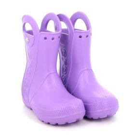 Παιδική Γαλότσα Crocs Handle It Rain Boot K Χρώματος Μωβ 211052-5FJ