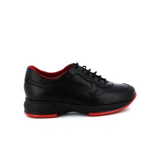 Γυναικείο Casual Sneaker Ανατομικό Parex Δερμάτινο Χρώματος Μαύρο 10724004.B