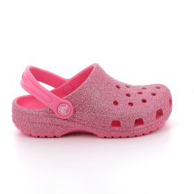 Παιδικό Σαμπό για Κορίτσι Crocs Classic Glitter Clog K Ανατομικό Χρώματος Ροζ 206993-669
