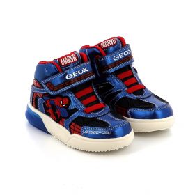 Children's Sports Boots for Boys with On-Off Lights Anatomical Geox Spider Man Blue J269YC 011CE C4226