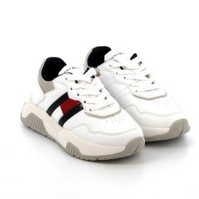 Παιδικό Χαμηλό Casual για Κορίτσι Tommy Hilfiger Low Cut Laca-up Sneaker Χρώματος Λευκό T3A9-32355-1438