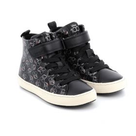 Παιδικό Μποτάκι για Κορίτσι Geox Ανατομικό Disney 100 Mickey Χρώματος Μαύρο J364GH 00004 C0039