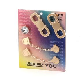 Αξεσουάρ Σετ Διακοσμητικών Παπουτσιών Crocs Jibbitz Recollect Shoelery Χρώματος Χρυσό 10012935-UNC 5 Τεμάχια