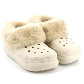Γυναικείο Σαμπό Crocs Furever Crush Χρώματος Μπεζ 208446-2Y2