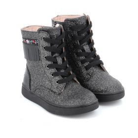 Children's Boot for Girl Lelli Kelly Frangetta Mix Color Black-Glitter LKFH4364AGL-NE01