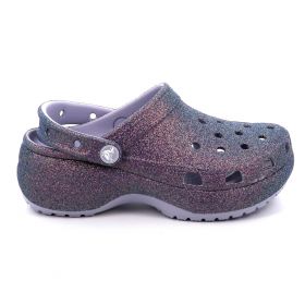 Γυναικείο Σαμπό Crocs Platform Irid Glitter Clog Ανατομικό Χρώματος Μωβ 211024-5BR