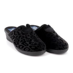 Γυναικεία Παντόφλα Parex Υφασμάτινη Χρώματος Μαύρο 10122148.B