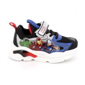 Παιδικό Αθλητικό Παπούτσι για Αγόρι Marvel  Avengers με Φωτάκια Χρώματος Μαύρο AV001455