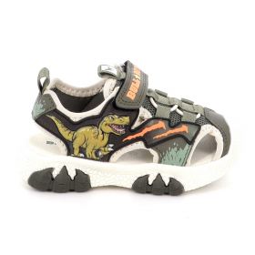 Παιδικό Κλειστό Πέδιλο για Αγόρι Bull Boys T-Rex με Ήχο On/Off Χρώματος Χακί DNCR5190