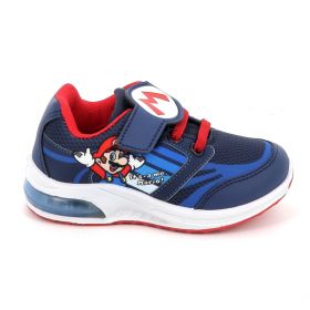 Παιδικό Αθλητικό Παπούτσι για Αγόρι Disney Super Mario με Φωτάκια Χρώματος Μπλε MB000705