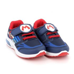 Παιδικό Αθλητικό Παπούτσι για Αγόρι Disney Super Mario με Φωτάκια Χρώματος Μπλε MB000705