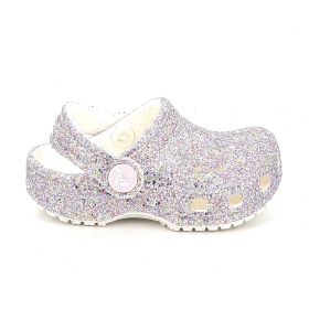 Παιδικό Σαμπό για Κορίτσι Crocs Classic Fantasy Glitter Clog T Ανατομικό Χρώματος Λευκό 212562-100