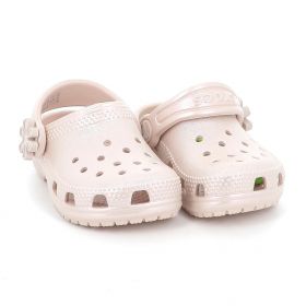 Παιδικό Σαμπό για Κορίτσι Crocs Classic Pearl Shine Clog T Ανατομικό Χρώματος Ροζ 212815-6UR