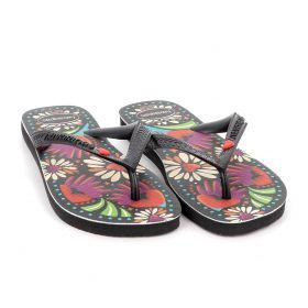 Γυναικεία Σαγιονάρα Havaianas Tropicana Vibes Χρώματος Μαύρο 4150745-0090