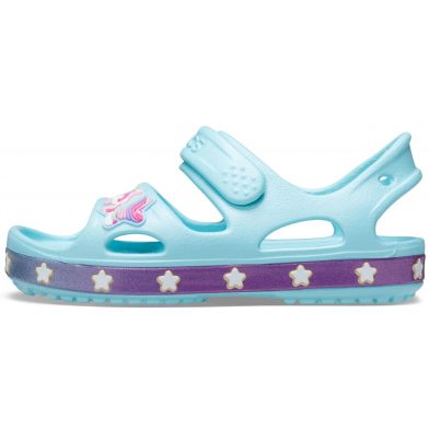 Παιδικό Πέδιλο για Κορίτσι Ανατομικό Crocs Unicorn Charm Sandal Χρώματος Γαλάζιο 206366-4O9