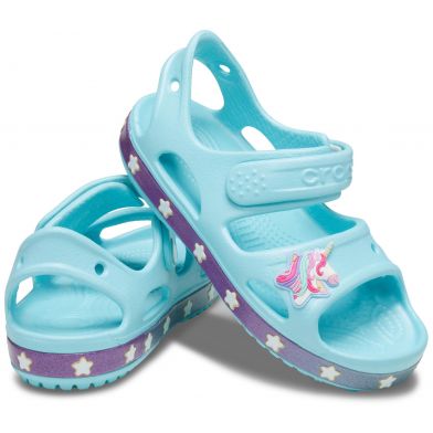 Παιδικό Πέδιλο για Κορίτσι Ανατομικό Crocs Unicorn Charm Sandal Χρώματος Γαλάζιο 206366-4O9