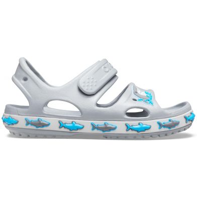 Παιδικό Πέδιλο για Αγόρι Ανατομικό Crocs Shark Band Sandal Χρώματος Γκρι 206365-007