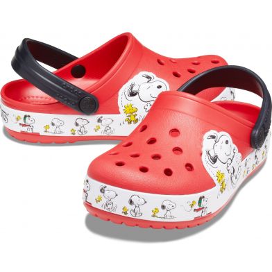 Παιδικό Σαμπό για Αγόρι Ανατομικό Crocs Fl Snoopy Woodstock Χρώματος Κόκκινο 206176-8C1