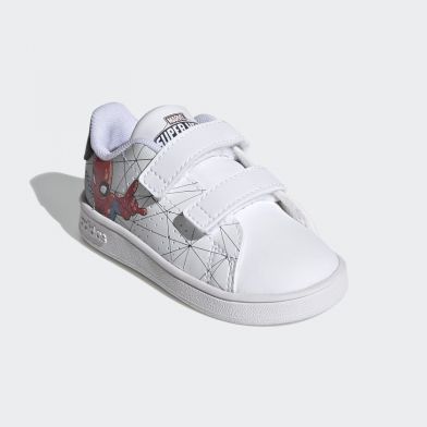 Παιδικό Αθλητικό για Αγόρι Adidas Advantage Shoes-Spiderman Χρώματος Λευκό FY9253