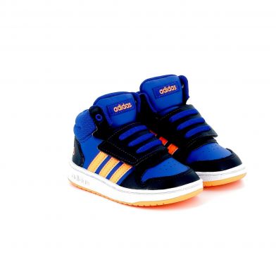 Adidas Hoops 2.0 Mid Shoes for Boys Blue Color GZ7781