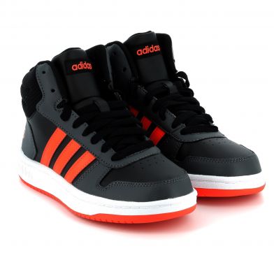 Adidas Hoops 2.0 Mid Shoes for Boys Black Color GZ7768