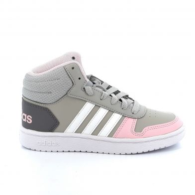 Adidas Hoops 2.0 Mid Shoes for Girls Gray Color GZ7772