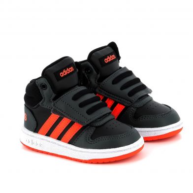 Παιδικό Αθλητικό Μποτάκι για Αγόρι Adidas Hoops 2.0 Mid Shoes Χρώματος Μαύρο GZ7780