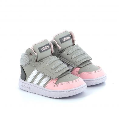 Adidas Hoops 2.0 Mid Shoes for Girls Gray Color GZ7779